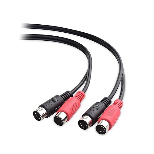 Cable Matters Cable doble MIDI DIN de 5 pines (cable MIDI combinado de 5 pines) - 9.8 pies