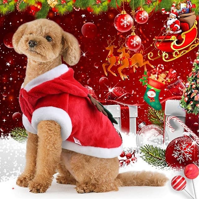 Foto 4 de 6 de Disfraz de Navidad para perros, disfraz de Navidad para mascotas, ropa de Navidad
