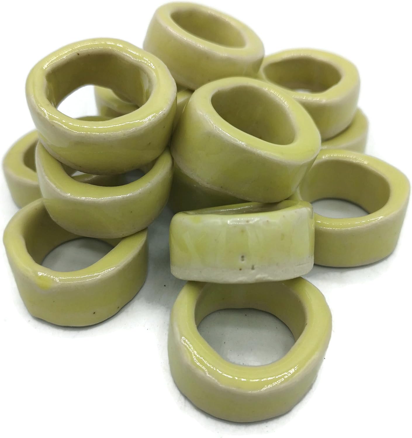 Extra Large Macrame Tube Beads Big 20mm Hole, Ceramic Oversize Supplies for Crafting image 5
