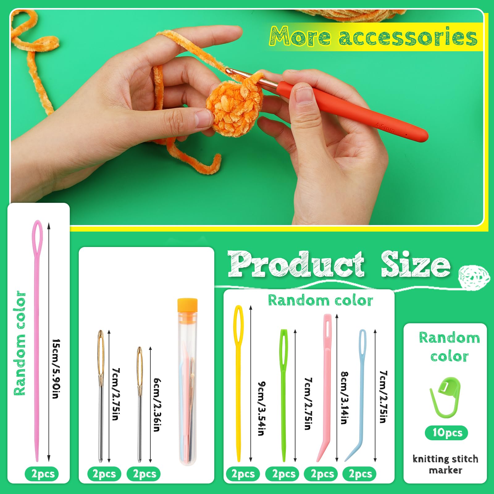 SUVSOON 3 * 100g Chenille Yarn - Image 2
