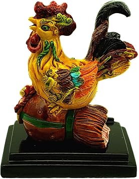 Betterdecor Feng Shui Chinese Zodiac Rooster Figurine Statue Decorative Ornament