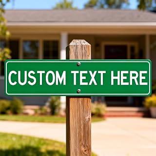 Custom Street Sign - 4" x 18", Durable Rust-Free Aluminum, Indoor/Outdoor Use, Personalize with Your Name or Message