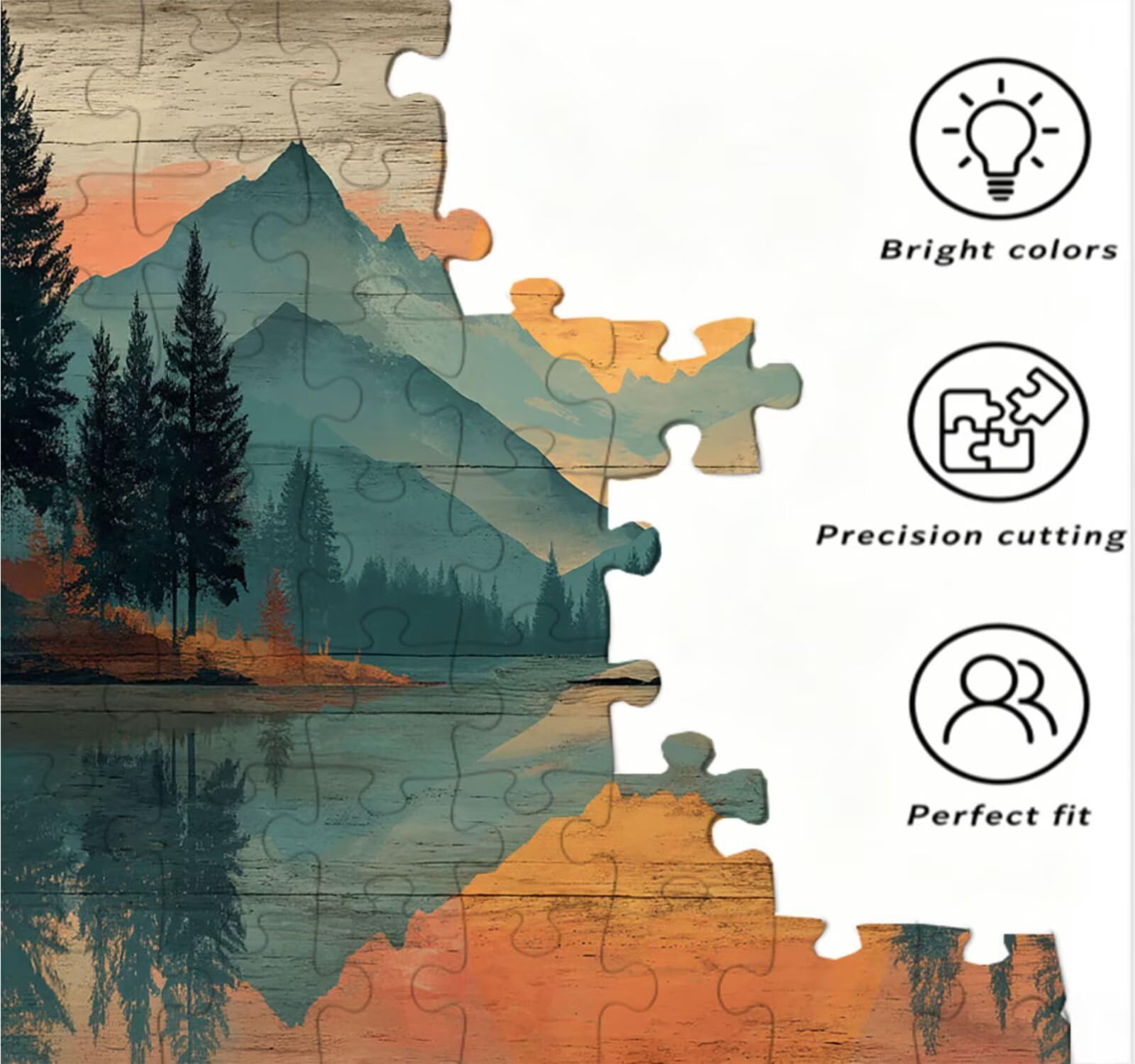 Puzzle 1000 sztuk dla dorosłych, puzzle artystyczne puzzle górskiego lasu, rodzinne kreatywne hobby dla dorosłych, najwyższej jakości drewniana układanka, do gry edukacyjnej wyzwanie zabawki R4KH-774