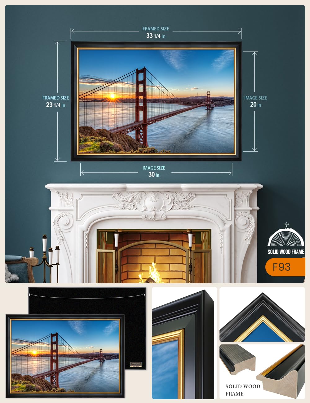 ヴィンテージ アクリルペイント ゴールデンゲートブリッジ 風景画