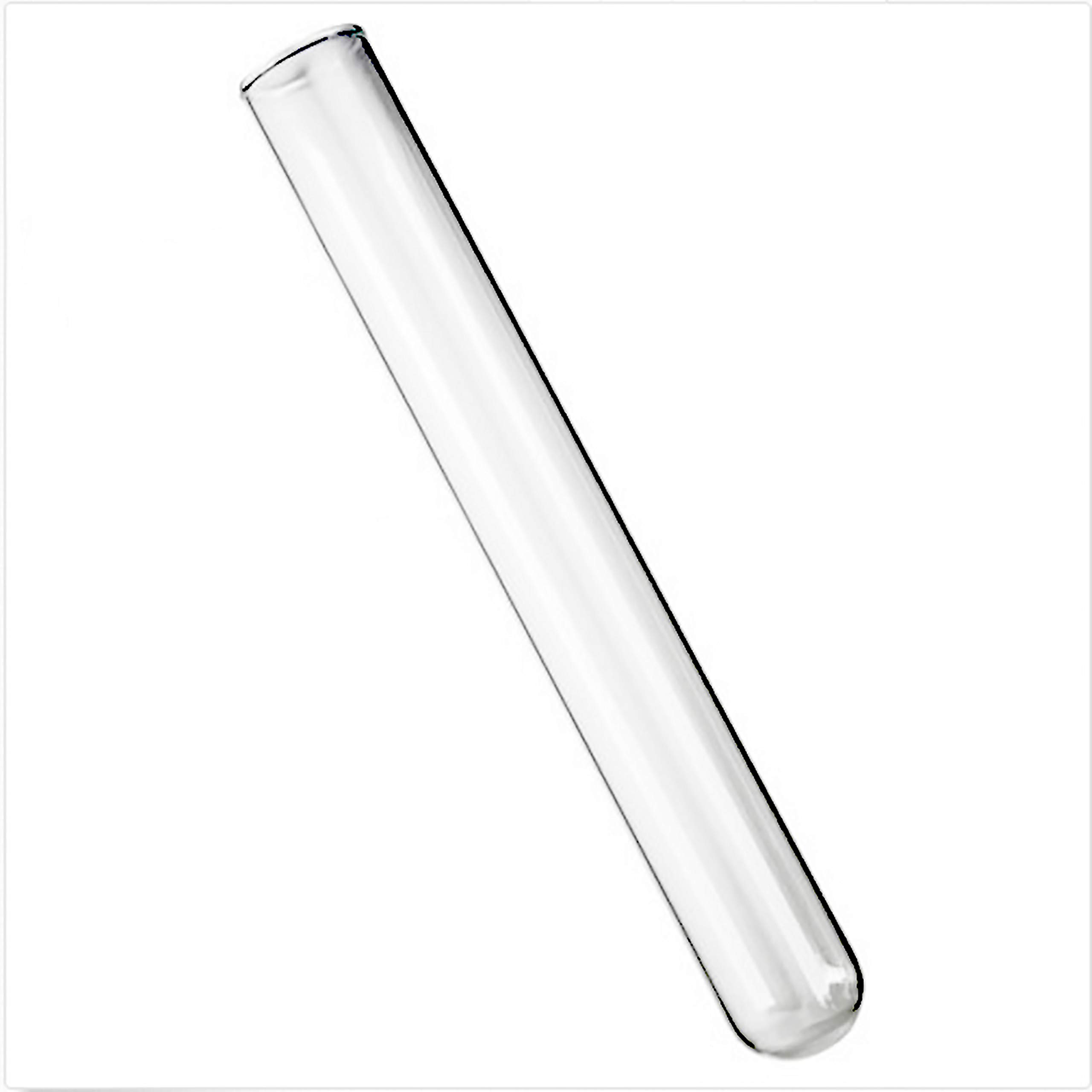 DONLAB FDD-3020 Glass 30mmx200mm/110ml Test Tubes Flat Mouth with Cork Stoppers (Pack of 10)
