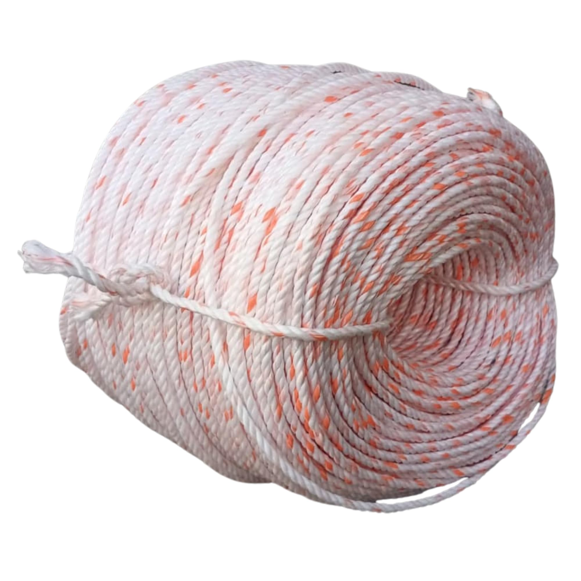 MAHIRA PP Hanging Rope White & Orange, 4MM, High Strength Plastic Twist Rope, Washing line, Clothes Lines for Multiuse Indoor Outdoor Use Drying, Packing, Tying, Fishing, Survey, More (4MM x 120M)-image-27