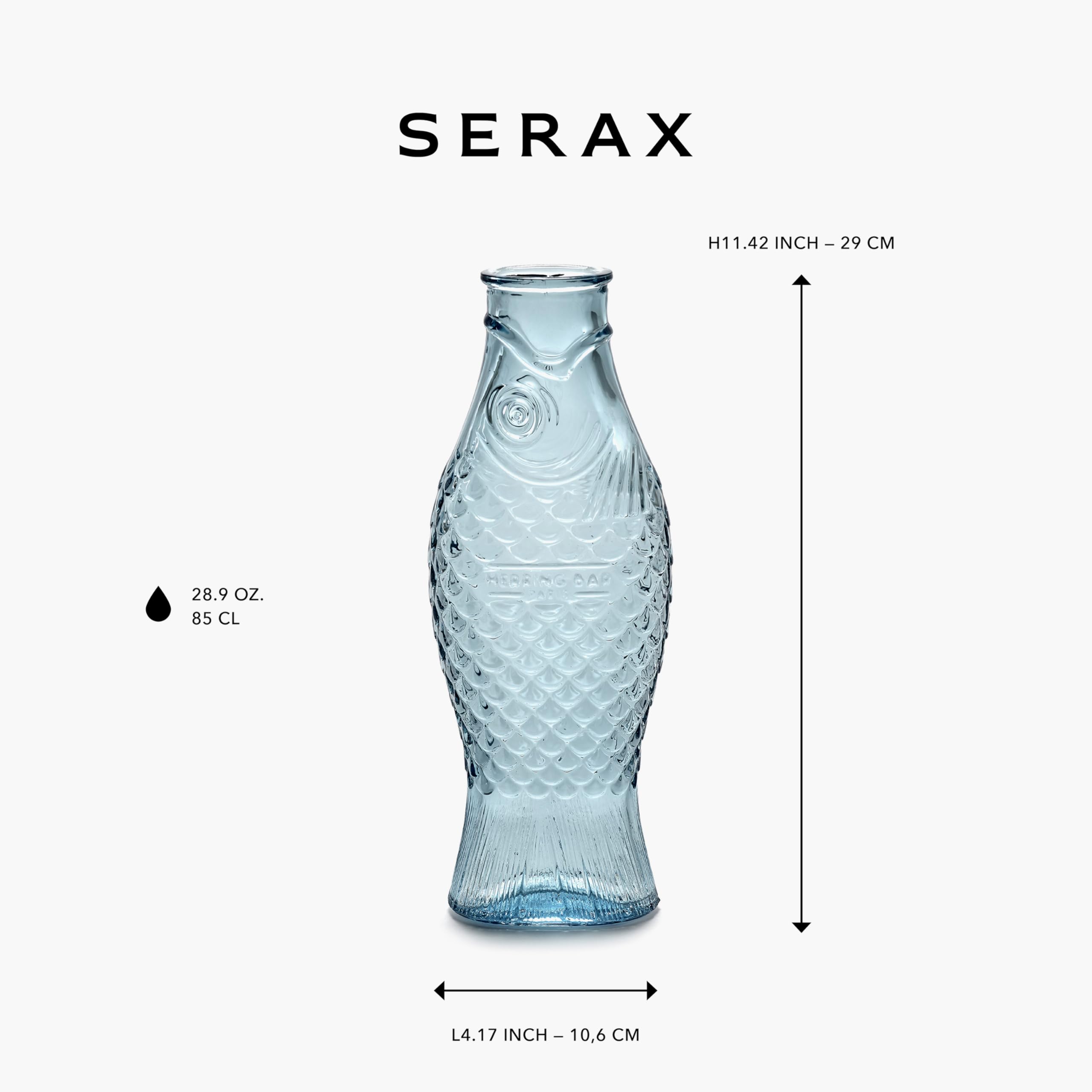 Amazon.com: Serax Glass Water Pitcher | Fish & Fish glassware by