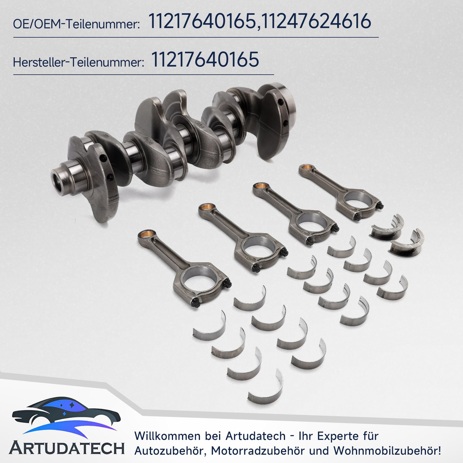 N20 Kit Albero Motore Crankshaft Biella e Cuscinetti per BMW 320i 328i 528i 2.0L Motore – Albero Motore, Biella, Cuscinetti 11217640165 11247624616