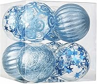 Vista 12 de XmasExp Juego de 8 piezas de adornos de bolas de Navidad - Esferas grandes de plástico transparente inastillable para árbol de Navidad, bolas