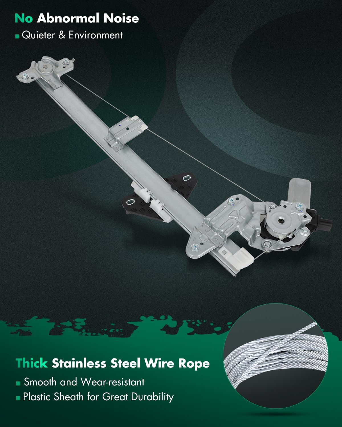 SCITOO Power Window Regulator W/Motor Front Left Fit 2009-2014 for Honda Fit Replaces OE 751-621