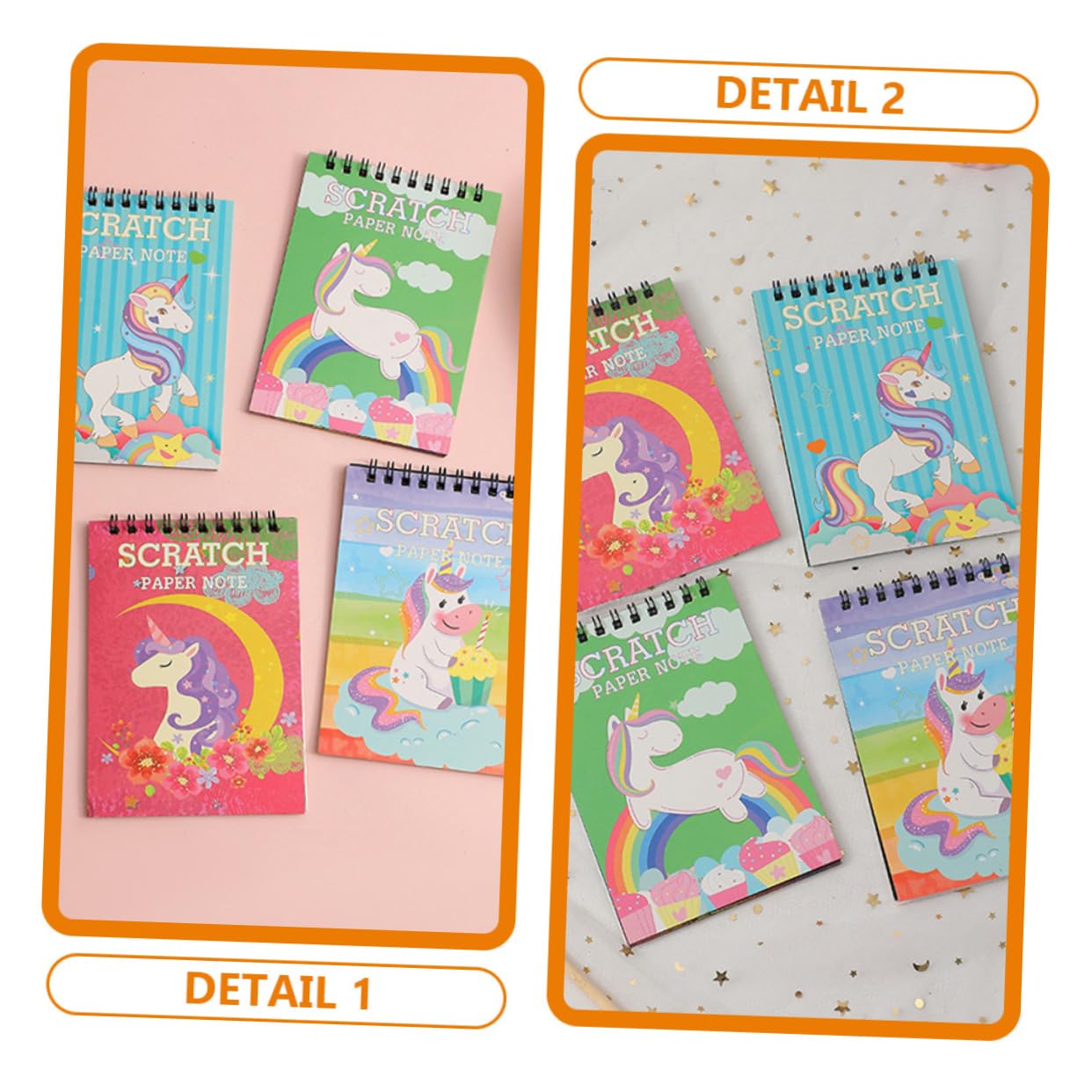 Uonlytech 4 Sätze Scratch Bilderbuch Für Kinderspielzeug Kinderhandwerk Hoch Notizbuch Zeichnen Kratzen Kleiner Zeichenblock Partytütenfüller Beachten Sie Pads Bunt Papier 4 Stück * 4