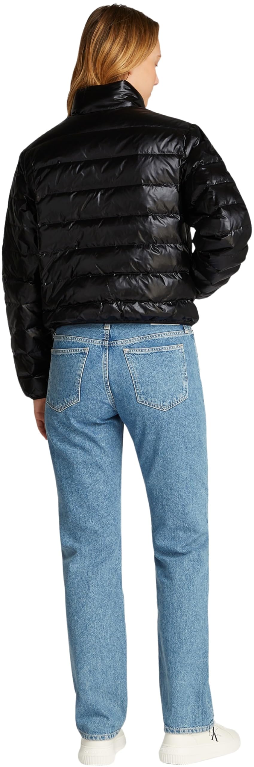 Calvin Klein Jeans Damska kurtka puchowa UL DOWN SHINE PUFFER J20J224698, czarna (Ck Black), XS, Czarny (Ck Black), XS