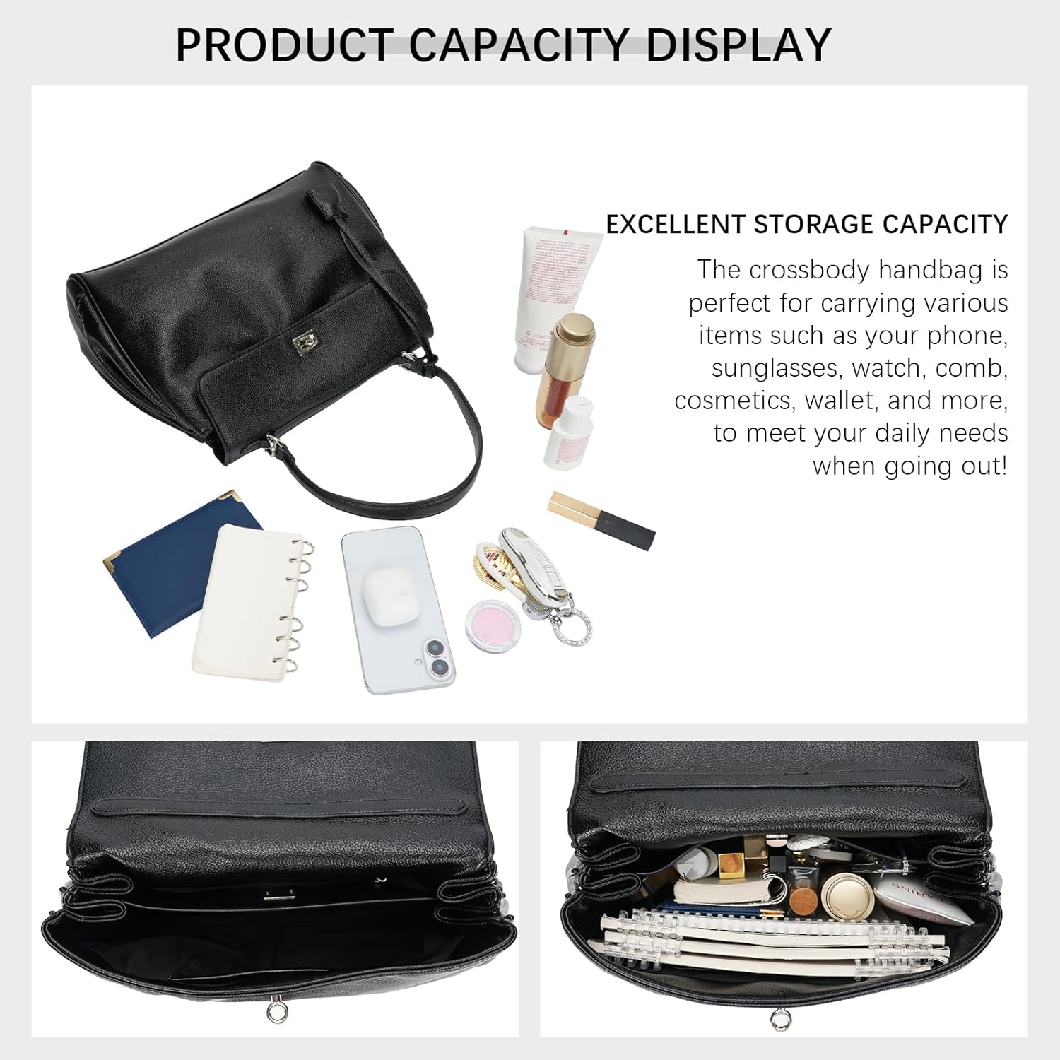 ALEX&MIA Handbag for Women – Multi-Functional Tote, Shoulder & Crossbody, Adjustable Strap for Work & Daily Use
