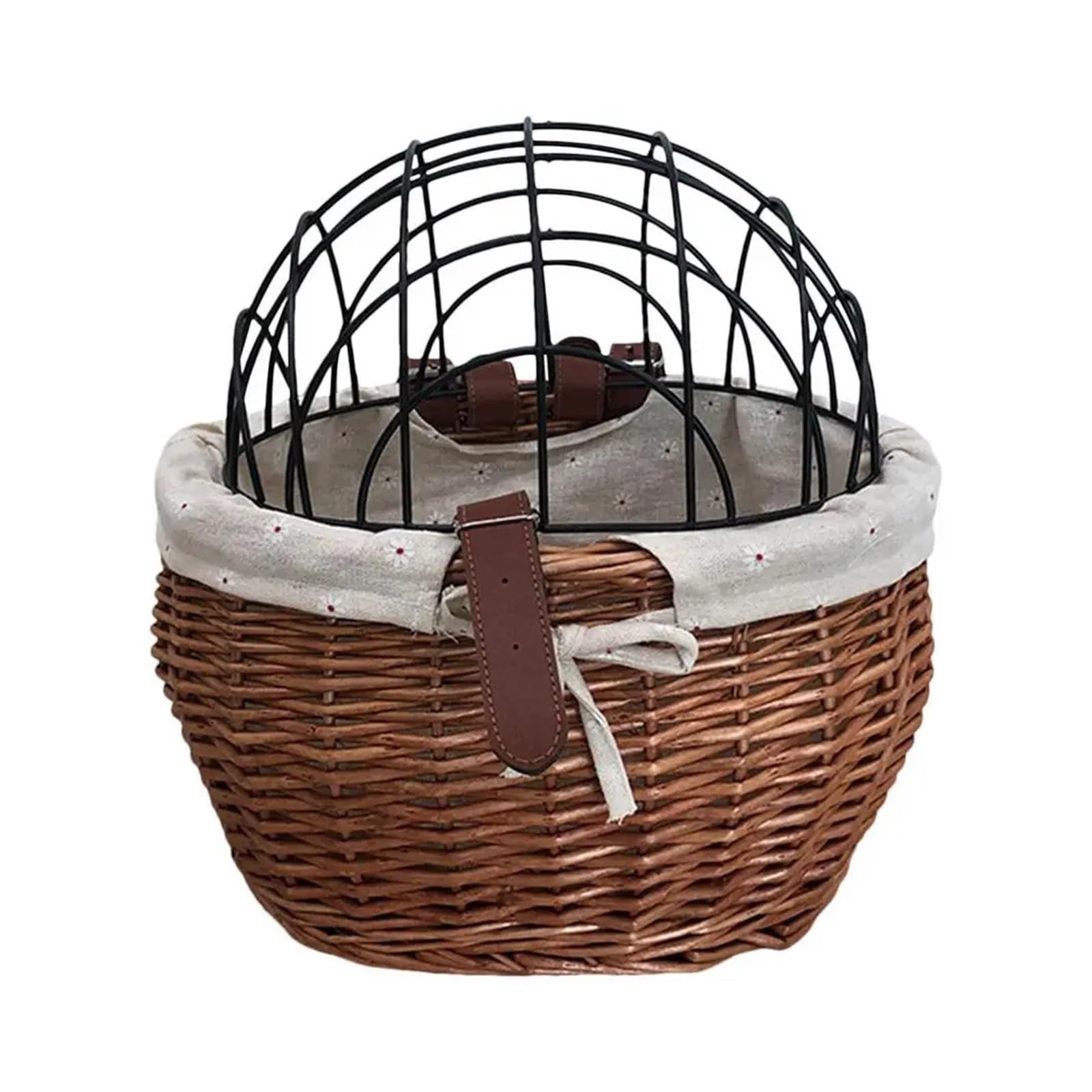 ZOLULA Hunde Fahrradkorb Katze Hund Fahrrad Vorne Lenker Korb Handgewebte Wicker Haustiere Sitz Rennrad Korb Haustier Katze Hund Träger Radfahren Zubehör Haustier