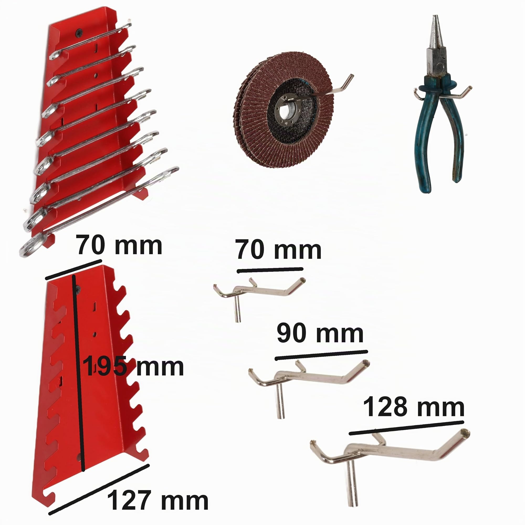botle® Werkzeugwand Lochwand aus Metall 120 x 120 cm, Wandregal + Werkzeughalter 50-tlg Set, Kleinteilelager, Wandwerkstatt Hängeregal Sortierregal Schüttenregal Steckregal