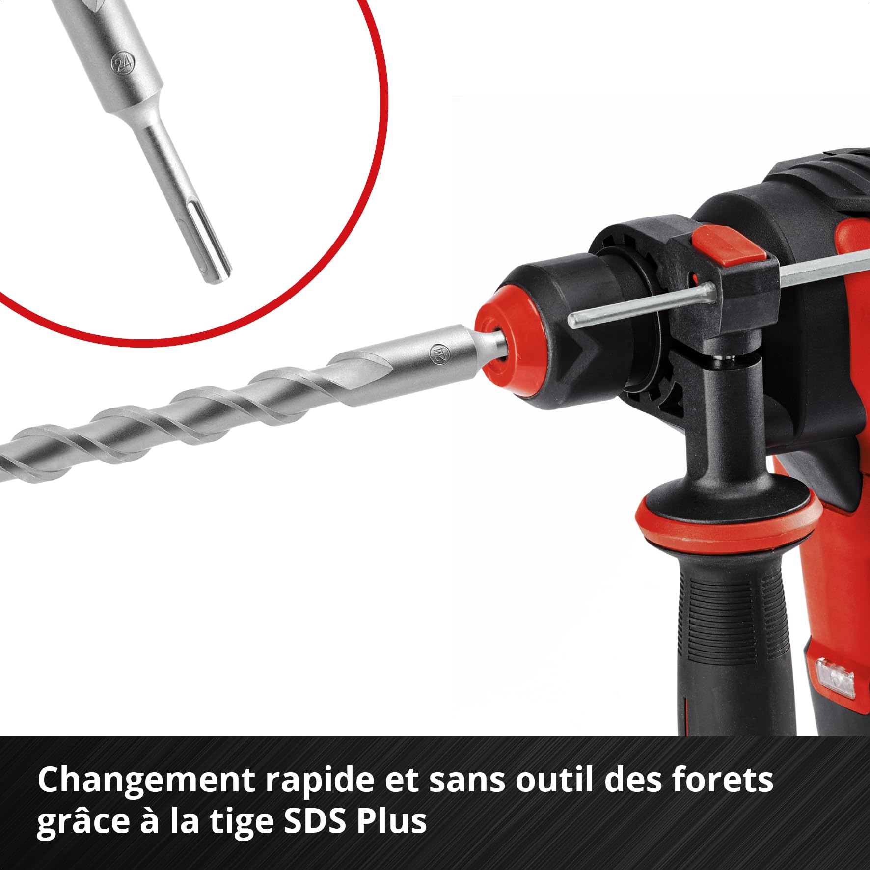 kwb Foret SDS Plus, foret marteau SDS Plus (Ø 24 mm x 460/400 mm, avec tranchant en métal dur 4X extrêmement rapide, pour béton armé, pierre & maçonnerie)