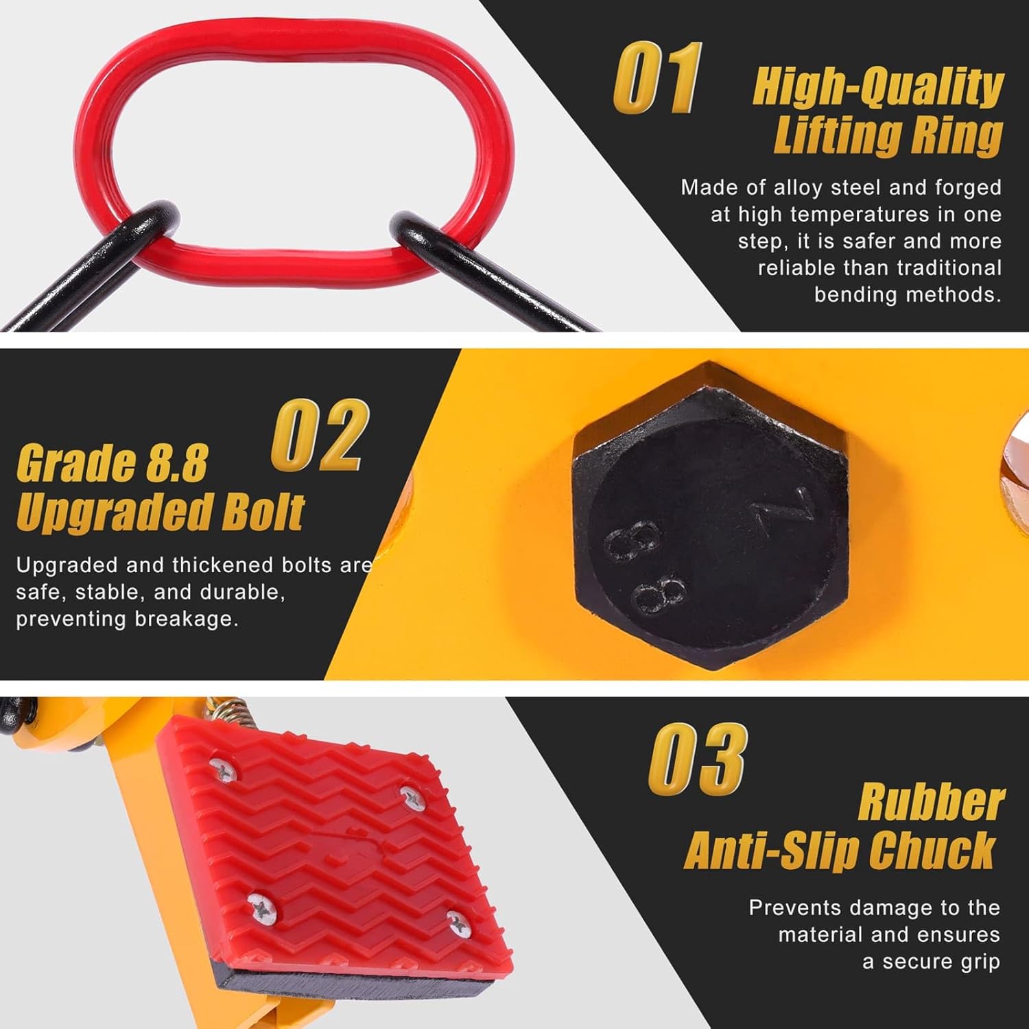 Granite Slab Lifting Clamp 770 lbs, 1.6"-7.1" Lifting Clamps Heavy Duty, X-Shaped Stone Carrying Clamps, Granite Slab Lifter, Scissor Clamp Lifting, Stone Slab Clamps for Granite