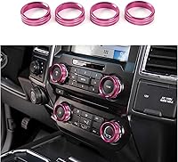 Vista 11 de Keptrim Para interruptores de aire acondicionado F150, perilla de CA VOL, botón de anillo para Ford F150 XLT 2015 2016 2017 2018 2019, aluminio Negro