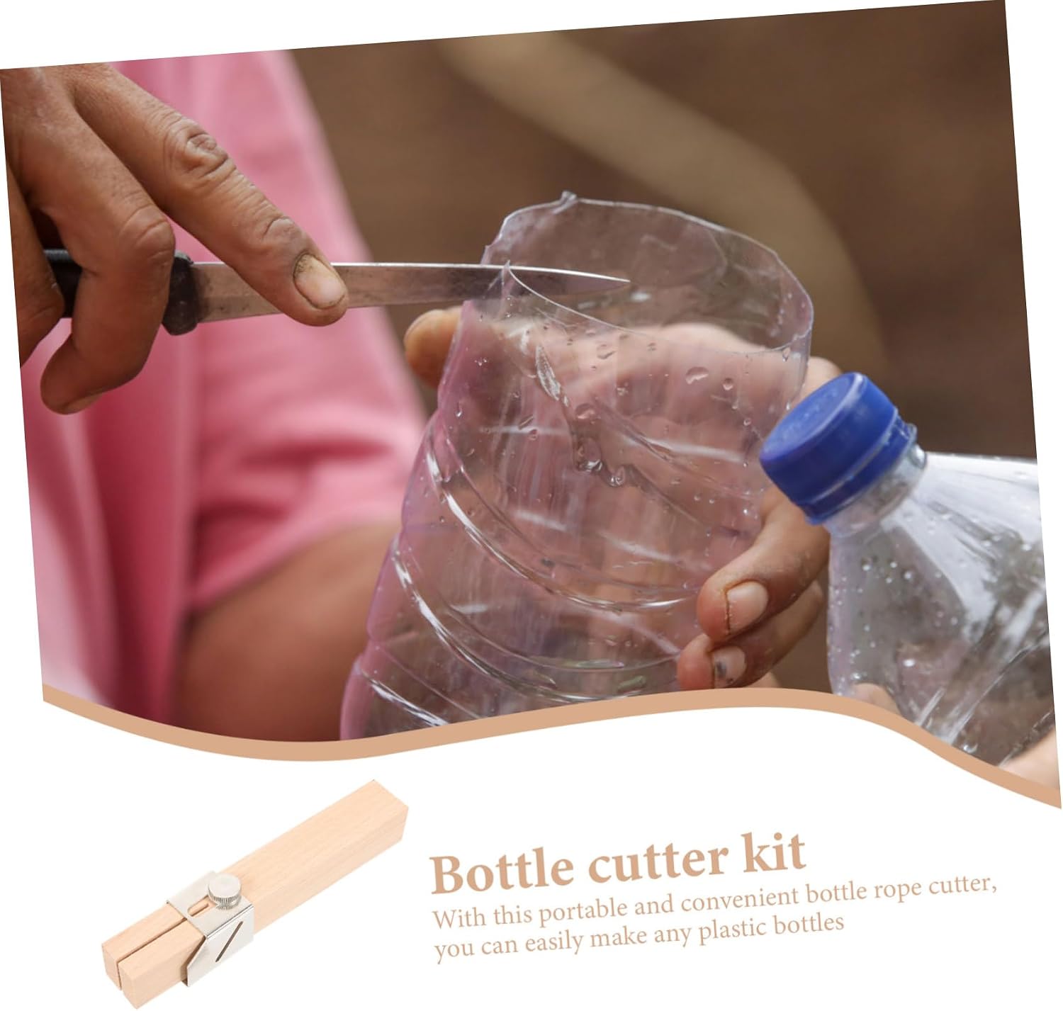 Yardenfun Professional Plastic Bottle Cutter for DIY Bottle Rope Maker Tool Portable at Home Easy to Use Safe Material