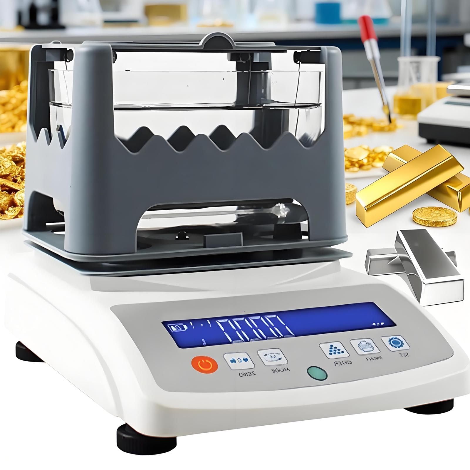 Tester gęstości złota, cyfrowy elektroniczny miernik gęstości złota, 300 g/600 g/1200 g, dokładność pomiaru gęstości srebra 0,01 g