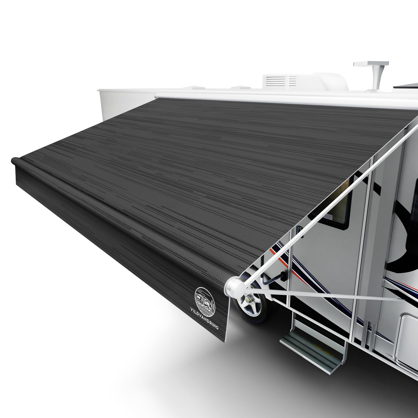 rv awning fabric replacement 20ft – camper awning replacement, 19.5oz heat-sealed vinyl, uv & weatherproof, sunproof, universal outdoor canopy for rvs, campers, trailers & more – heavy-duty