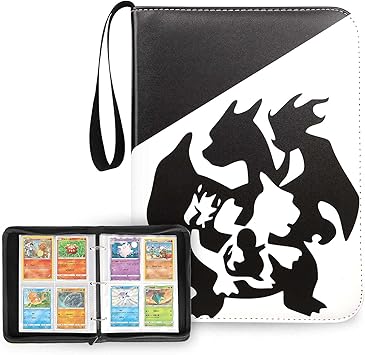 Amazon Co Jp Ciujoy ポケモンカードファイル 8ポケット 400枚収納ボックス 大容量 ポケモンカード スリーブ カードケース トレカ Box ブラックとホワイト 並行輸入品 ホビー