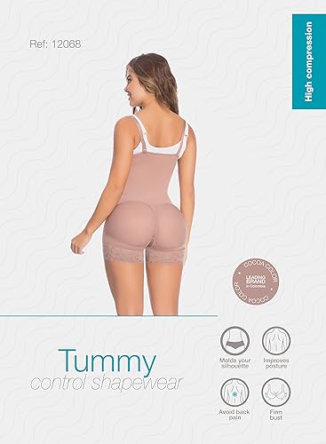 Miniatura 6 de FAJAS DISENOS DPRADA 09068 Fajas Colombianas faja posquirúrgica de alta compresión para Mujer, Cacao-Óptico