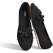 VIVAIA Yanka Womens Flat Shoes, Round Toe Satin Sneakerina Lace-up Ballet Flats, Comfortable Lightweight Fashion Sneaker