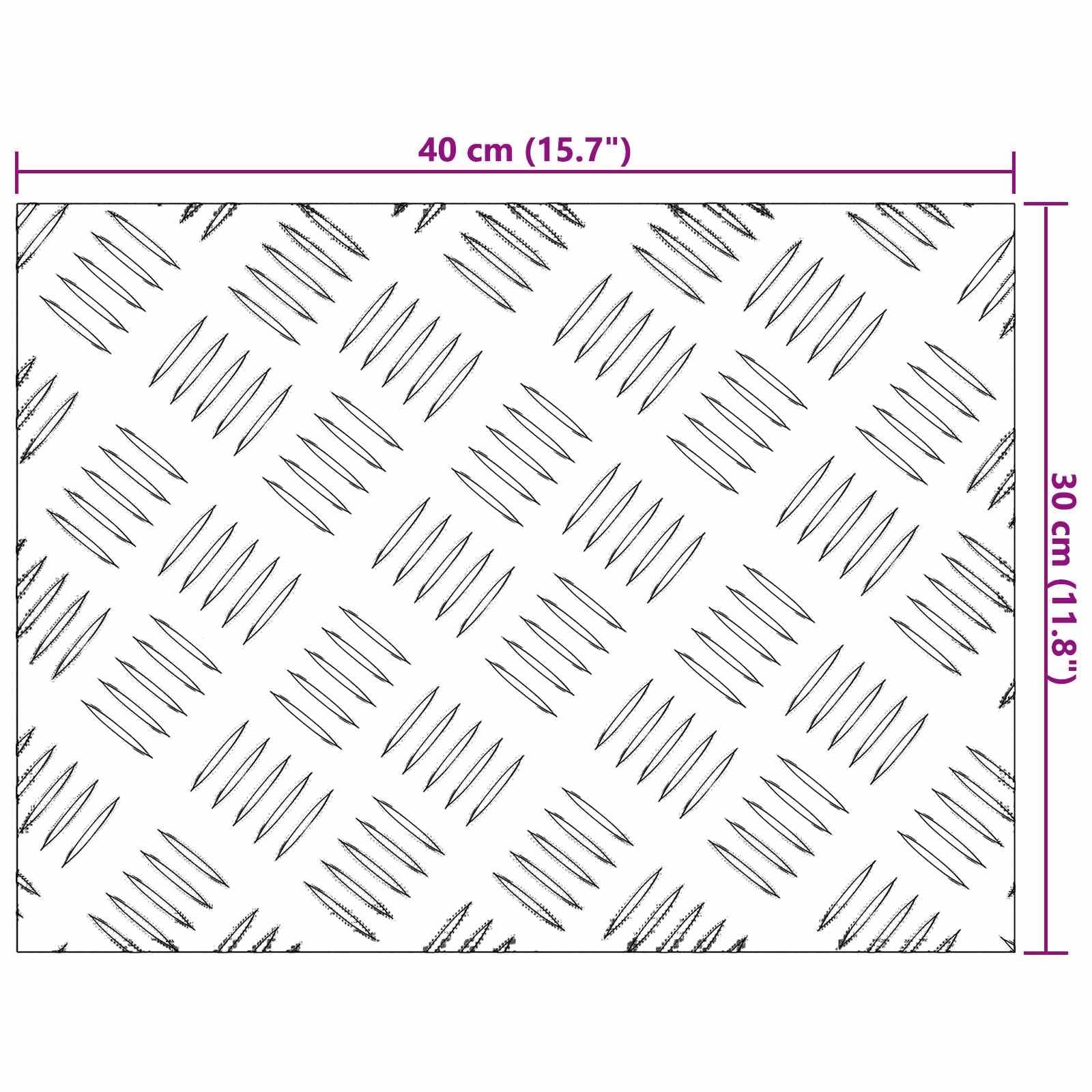 Aluminiowa blacha ryflowana na schody, 40 x 30 cm, kąt prosty, zestaw 4 szt., do użytku wewnątrz i na zewnątrz, antypoślizgowa nakładka na schody drewniane i do biura