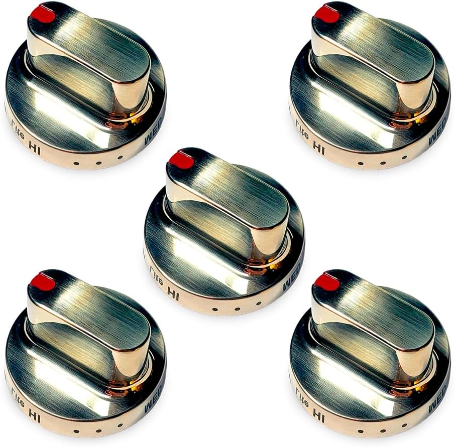 HQRP 5-Pack DG64-00347B DG64-00473A Replacement for Samsung Stove Knobs DG64-00347A DG64-00472A DG64-00472B