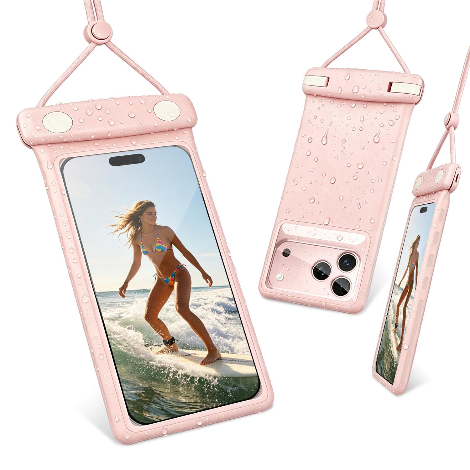wellhouse 3D Waterproof Phone Pouch with Lanyard,Premium TPU100FT Deep Waterproof Phone Case for iPhone 17 16 15 14 13 12 Pro Max XS Samsung,