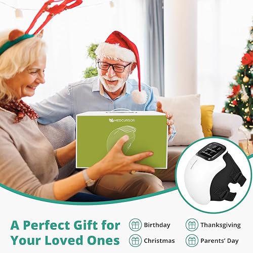 Miniatura 2 de Medcursor Knee Massager, Cordless Heated Knee Massager with 3 Heating Levels, 3 Vibration Modes, LED Screen & Adjustable Straps, Massage with Heat