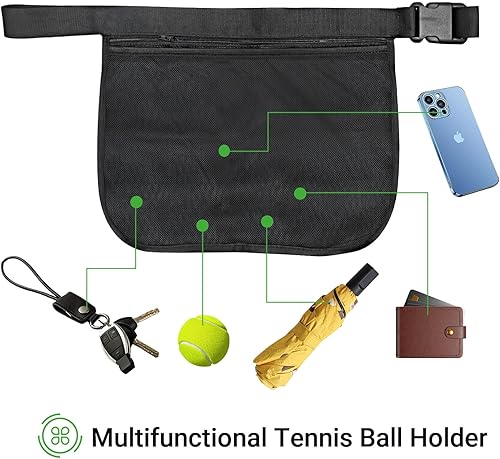 Miniatura 3 de Soporte para pelotas de pickleball, soporte de pelota de tenis, soporte de pelota de cintura ajustable para pickleballtenis, accesorios de