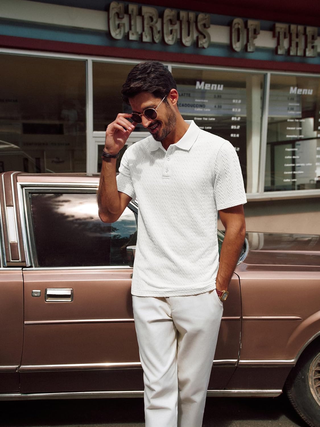 PJ PAUL JONES Mens Polo Shirts Short Sleeve Casual Collared Summer Vacation Shirts Golf Polo Shirts - Image 3