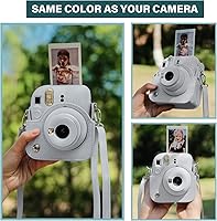 Vista 4 de Rieibi Funda para Cámara Compatible con Fuji Instax Mini 12 - Estuche MINI 12 para Cámara Instantánea Fujifilm Instax Mini 12 - Funda mini 12