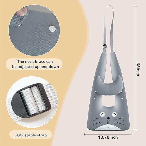 Miniatura 7 de Almohada de viaje, almohada de automóvil para niños, almohada de viaje para asiento de automóvil, almohada en forma de U para viajes, material