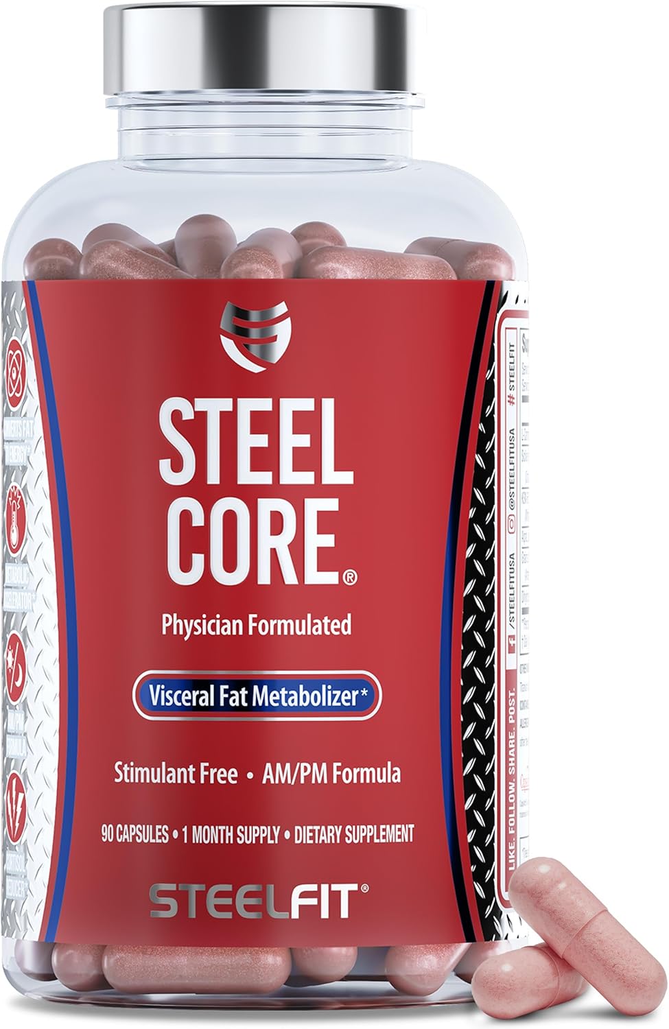 SteelFit Steel Core, Stimulant-Free Fat Burner... SteelFit Steel Core, Stimulant-Free Fat Burner...