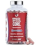 Steel Core, Stimulant-Free Fat Burner & Weight Loss Pills Supplement - Cortisol, Belly Fat, Metabolism Booster for Men & Women - L-Carnitine, Morosil, Ashwagandha, Alpha Lipoic Acid - 90ct
