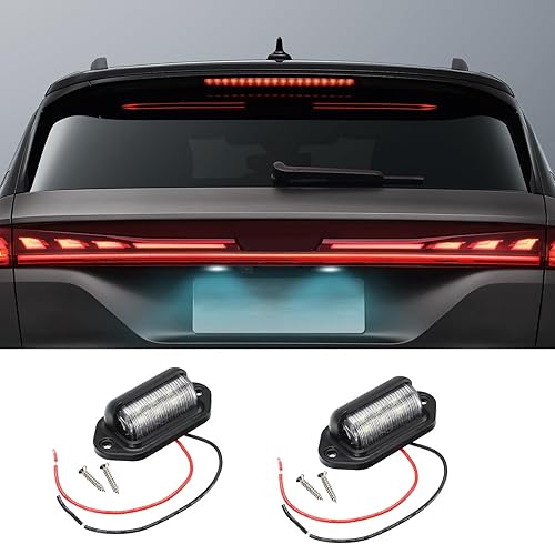 2 luces LED para matrícula, 12 V-24 V, amarillo ámbar, luz trasera, impermeable, 6-SMD, lámpara trasera para camión, SUV, remolque, camiones y barcos