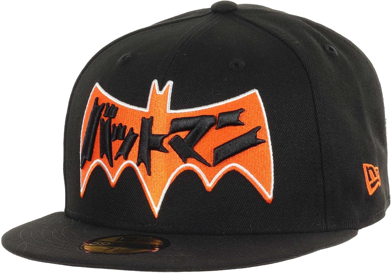 New Era Batman Manga Logo 59Fifty Fitted Hat (US, Numeric, 7 7/8, Black)