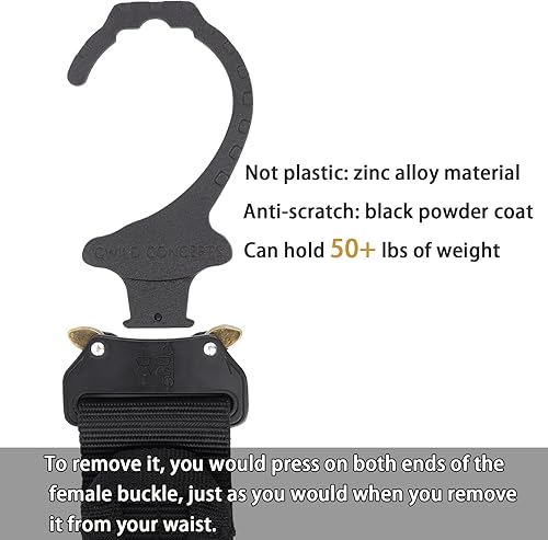 Miniatura 8 de Gwild Concepts Cinturón táctico de batalla  Cinturón MOLLE de 1.75 pulgadas con cinturón interior de 1.5 pulgadas, cinturón de combate de liberación