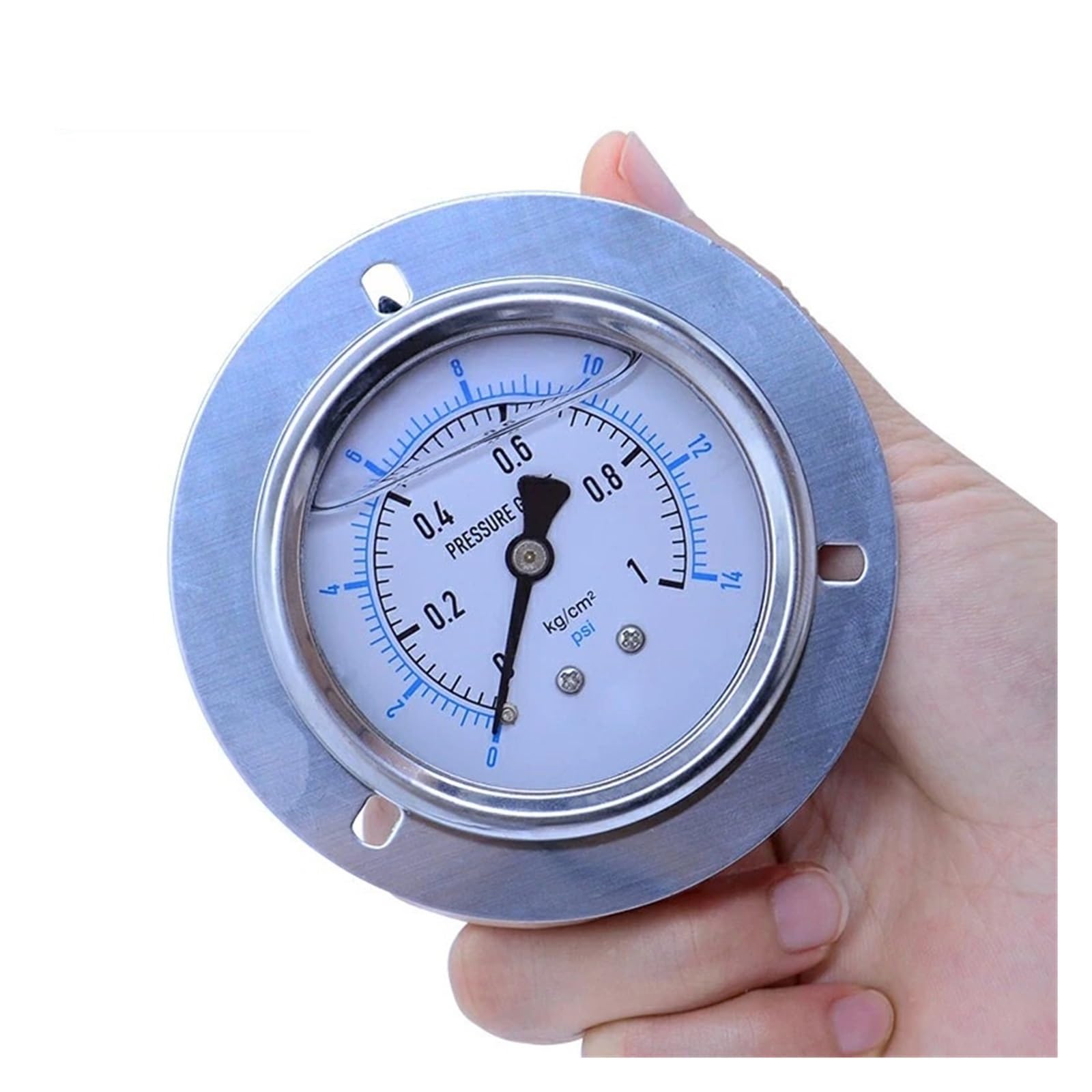 Manomètre, Manomètre hydraulique Air huile eau 0-60Mpa fileta Psi/MPa G 1/4, manomètre Anti-Vibration Axial en acier inoxydable(0-6Mpa)