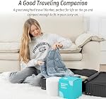 Wemore Weighted Lap Blanket 7lbs for Adults, Small Weighted Blanket for Travel, Calming, Relaxing, Napping and Sleeping, All-Season Weighted Lap Pad, Machine Washable, Light Grey 24x29 inches | Weighted Lap Pad for Relaxation, Stress Relief & Better