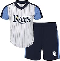 Vista 7 de Outerstuff MLB - Juego oficial de camiseta y pantalones cortos de manga corta de 2 piezas para niños pequeños 2-4 The Line Up