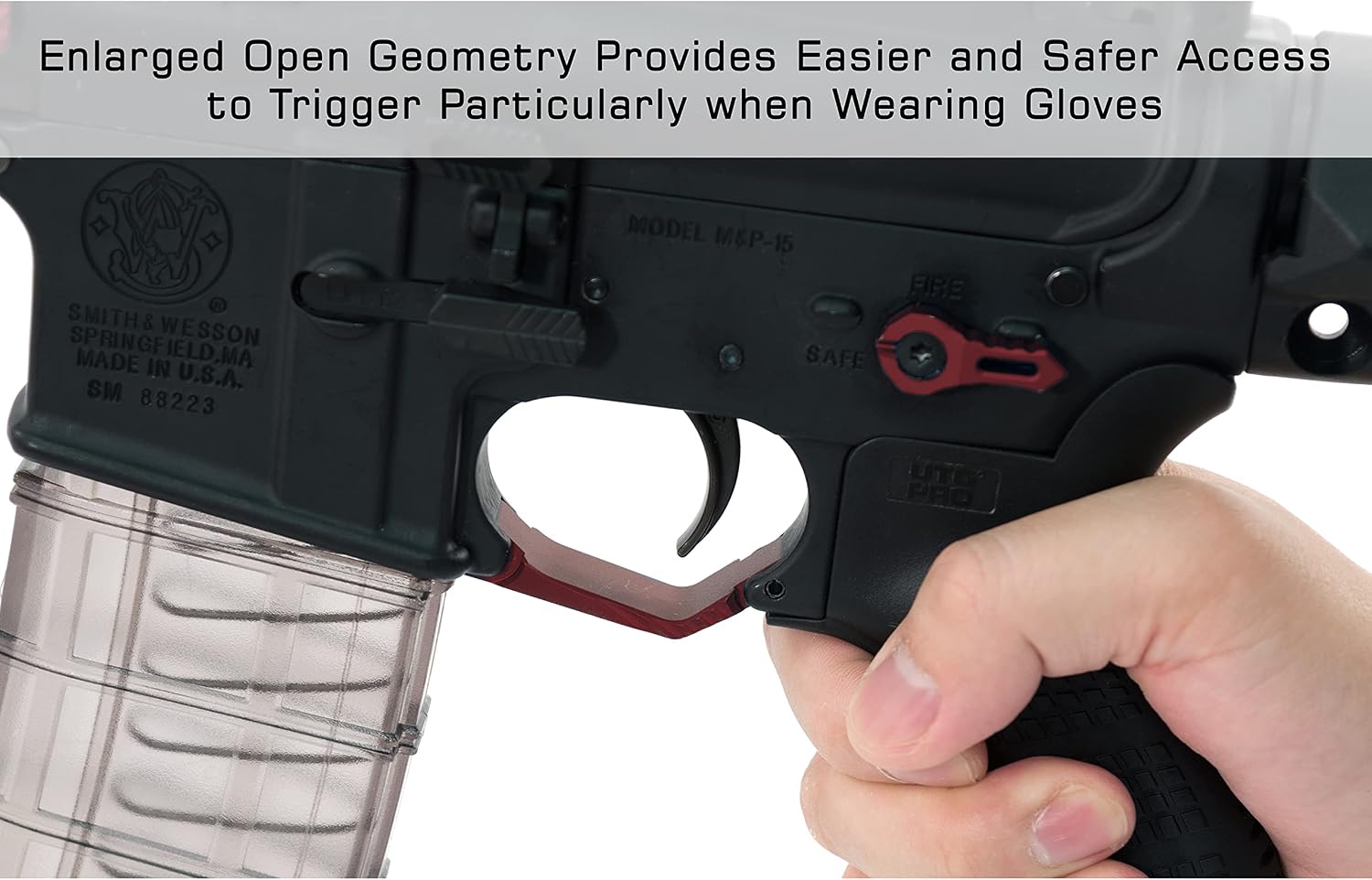 UTG Oversized Trigger Guard, Matte Red
