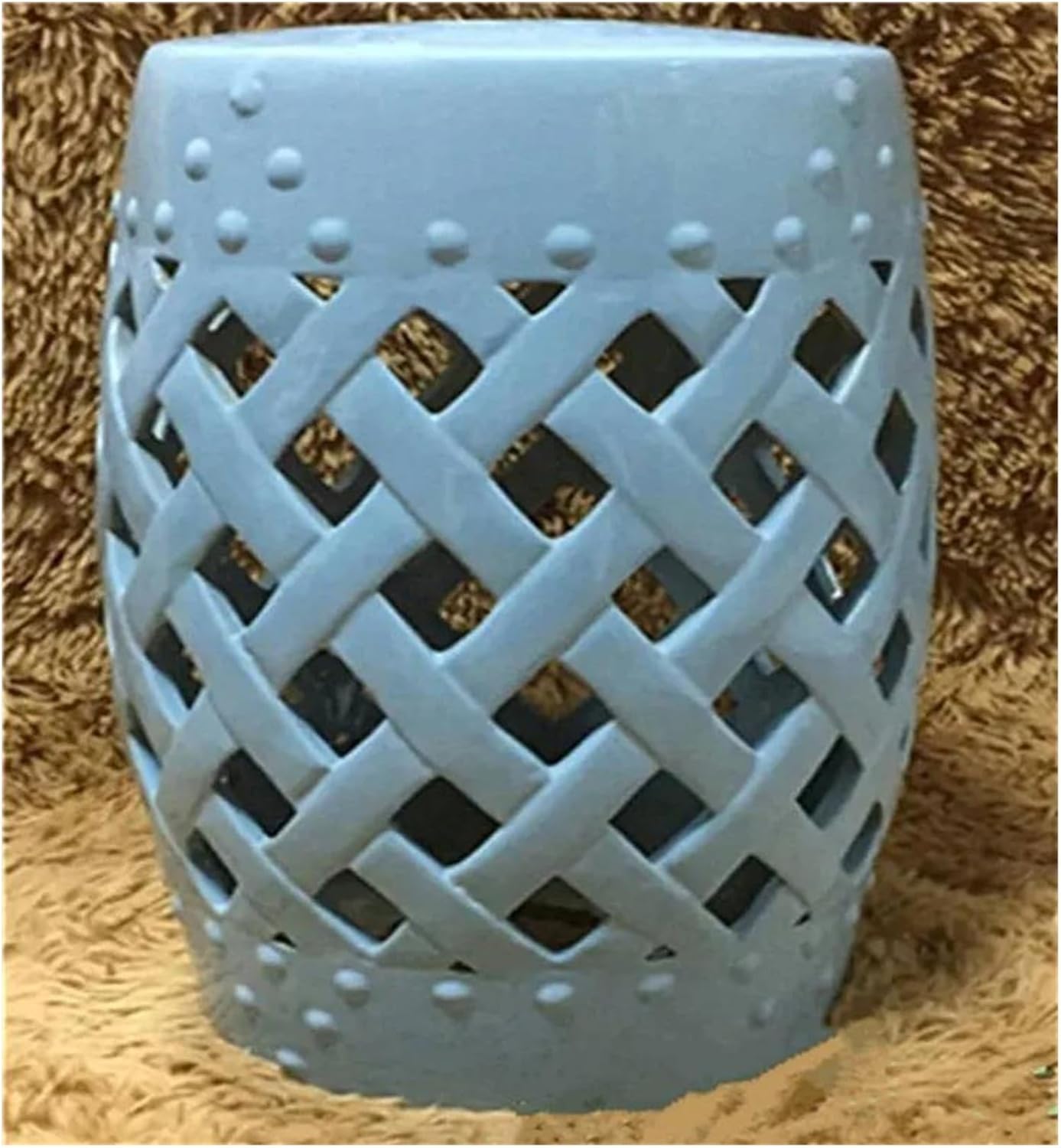 Decorative Garden Stools, Painted Flowers Birds Glazed Ceramic Stools Drum Classical Chinese Porches Hall Changing Shoes Stool(B)