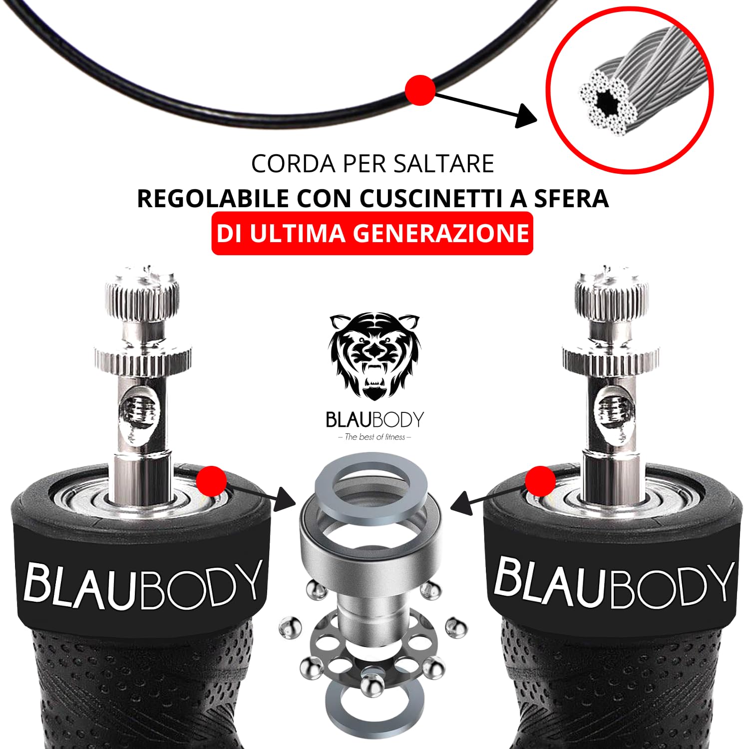 Corda per Saltare con Pesi Veloce Regolabile Speed Jump Rope Crossfit Uomo/Donna Corda Per Saltare Pesante (160g x2 + Asciugamano Microfibra incluso) Skipping Rope Corda Boxe Salto Corda