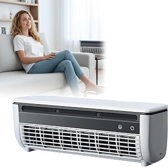 Small Room Mini Air Conditioner Portable, Ductless Mini Ac Unit Cooler, Wall Cooler No Window with Remote Control 3 Speed Fan for Home Kitchen & Bedroom UseWhite