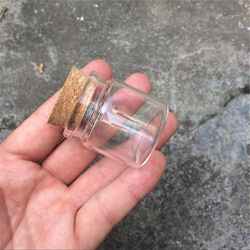 Miniatura 9 de 1.457x1.575x1.063 in 0.7 fl oz Lindos frascos de vidrio botellas de vidrio con corchos pequeños frascos de vidrio botellas de regalo Fábrica al por