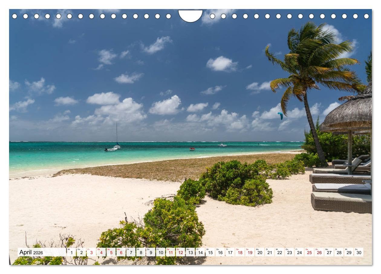 Traumstrände auf Mauritius (Wandkalender 2026 DIN A4 quer), CALVENDO Monatskalender: 12 Traumstrände im Inselparadies Mauritius (CALVENDO Orte)